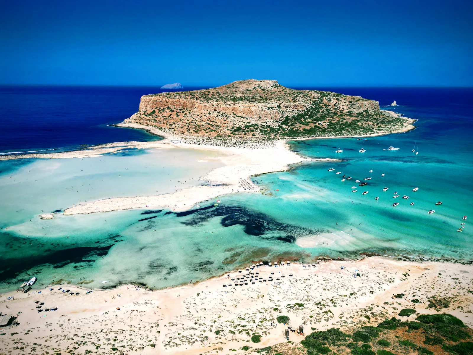 Vue aérienne de la lagune de Balos, Crète